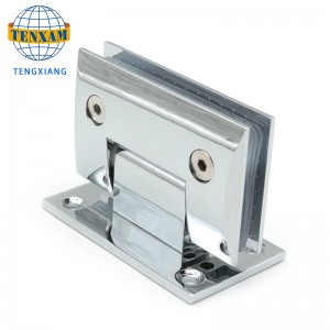 Pince de salle de bain inclinée Salle de douche Charnière en verre Porte de porte en acier inoxydable 90 degrés Charnière de douche