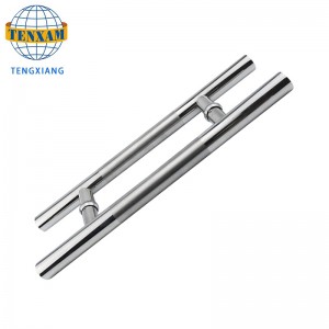 Personnalisable Tube circulaire moderne H Type H Type en acier inoxydable porte coulissante porte salles de bains accessoires de douche Poignée de verre